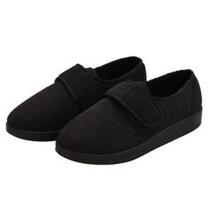 Silververts Unisex Soft Wide Adjustable Black Slippers Size 10 M 12 W NWOB Comfy